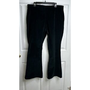 Soft Surroundings Corduroy Pants Womens 1X Pull On Elastic Waist Bootcut Green